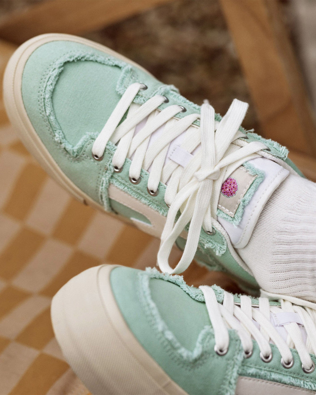 Mint Green Canvas Trainers