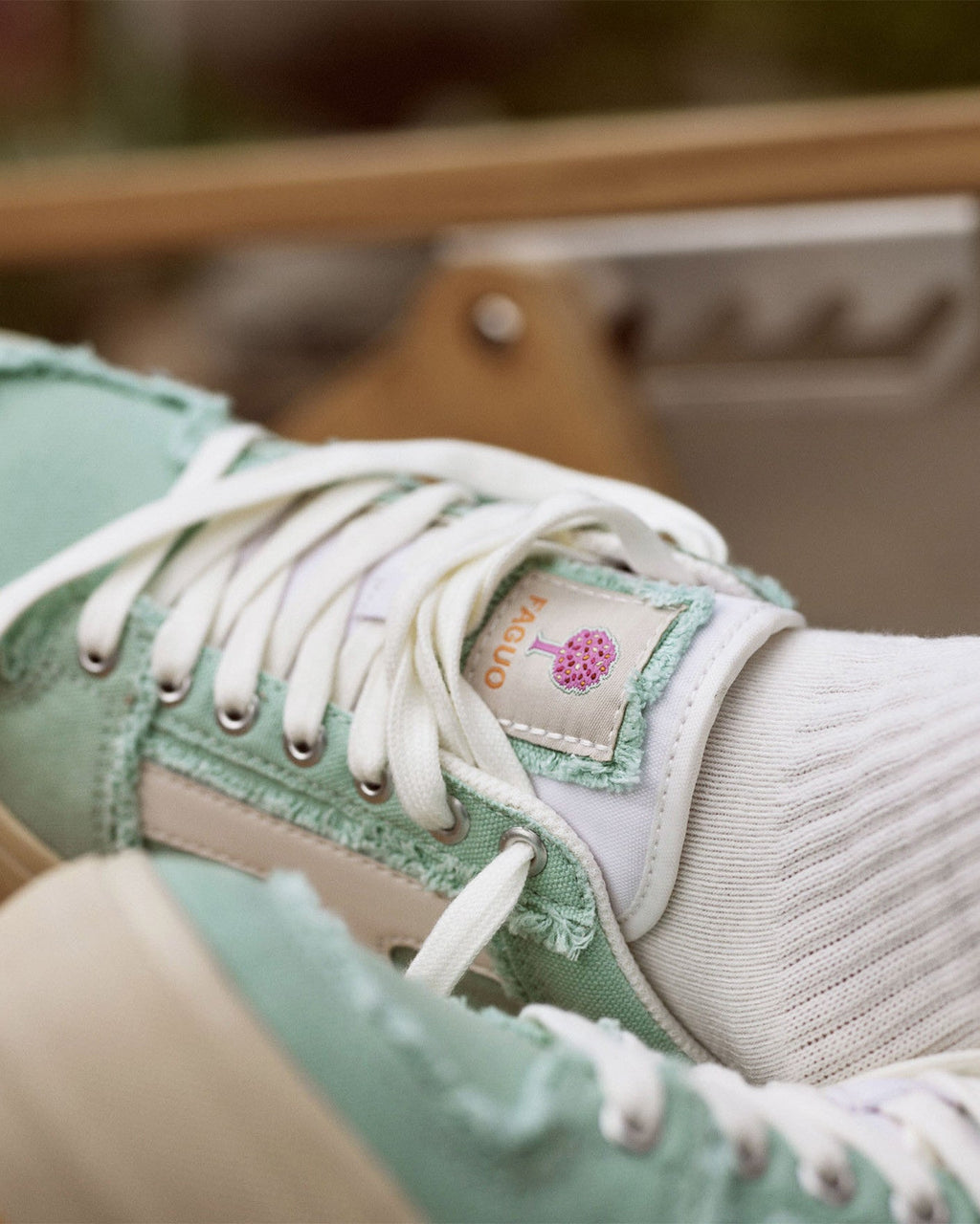 Mint Green Canvas Trainers