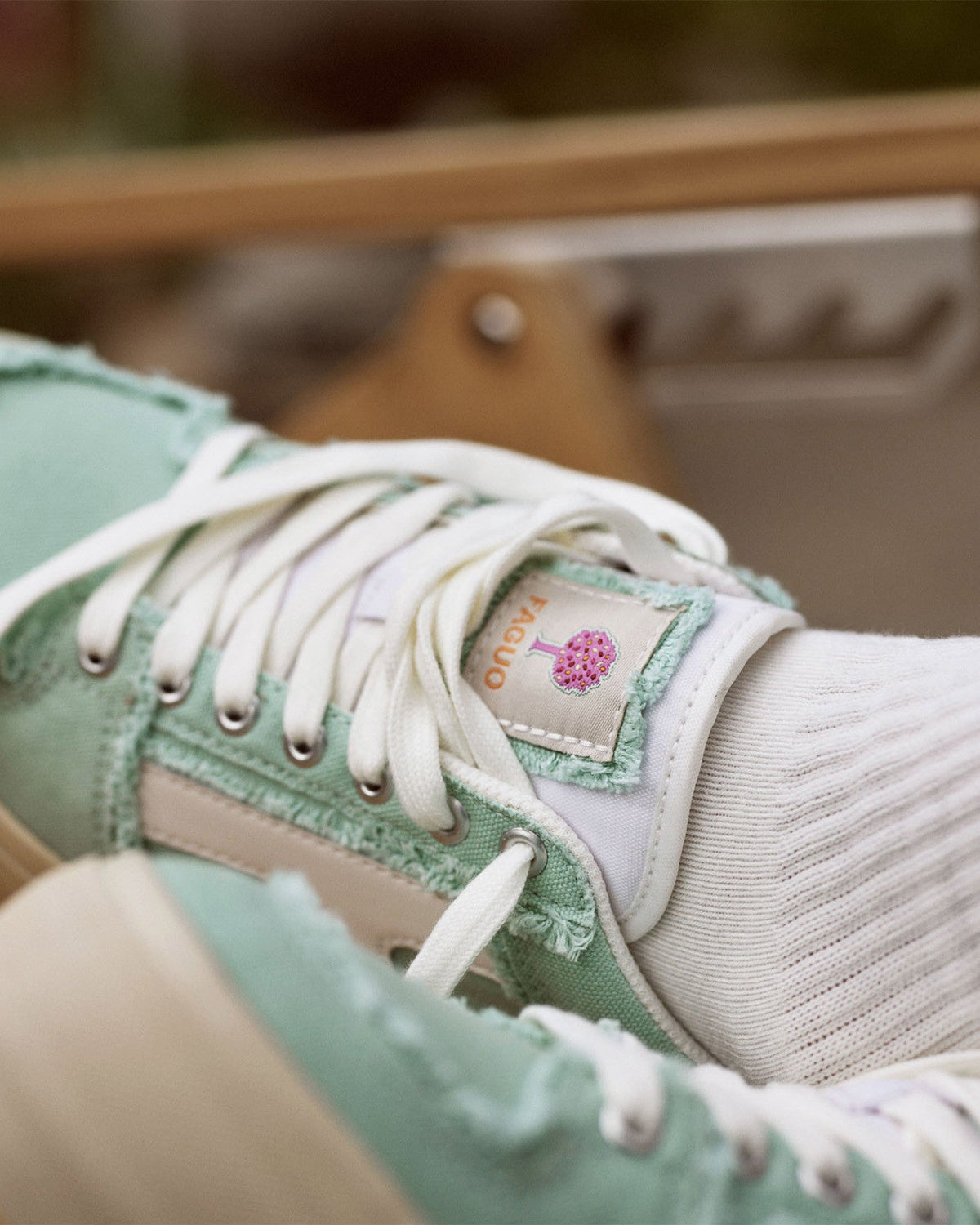 Mint Green Canvas Trainers