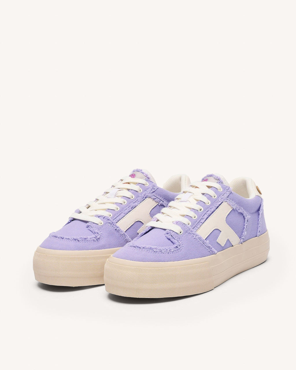 Light Purple Canvas Trainers