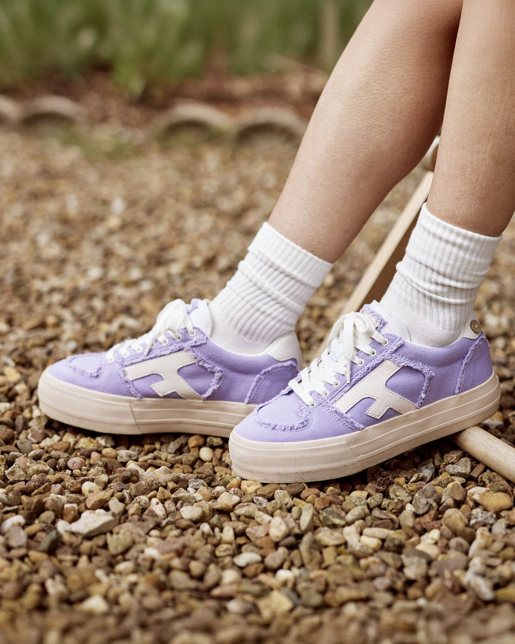 Light Purple Canvas Trainers