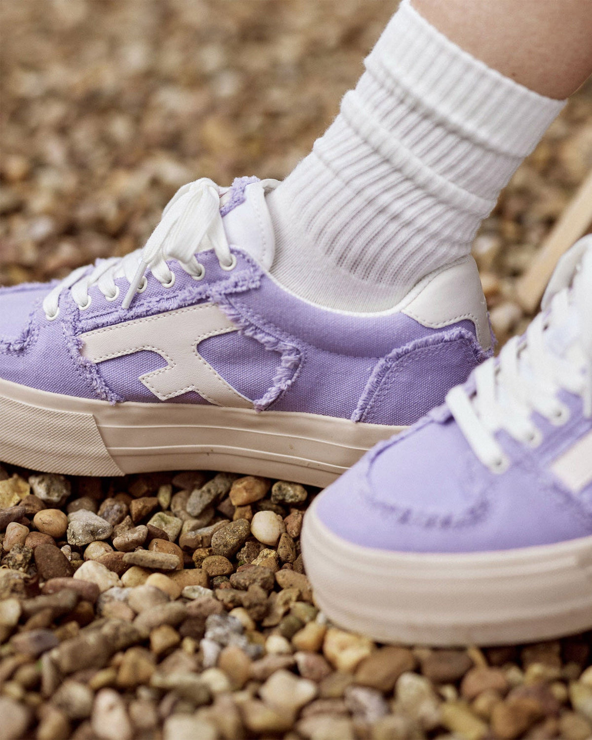 Light Purple Canvas Trainers