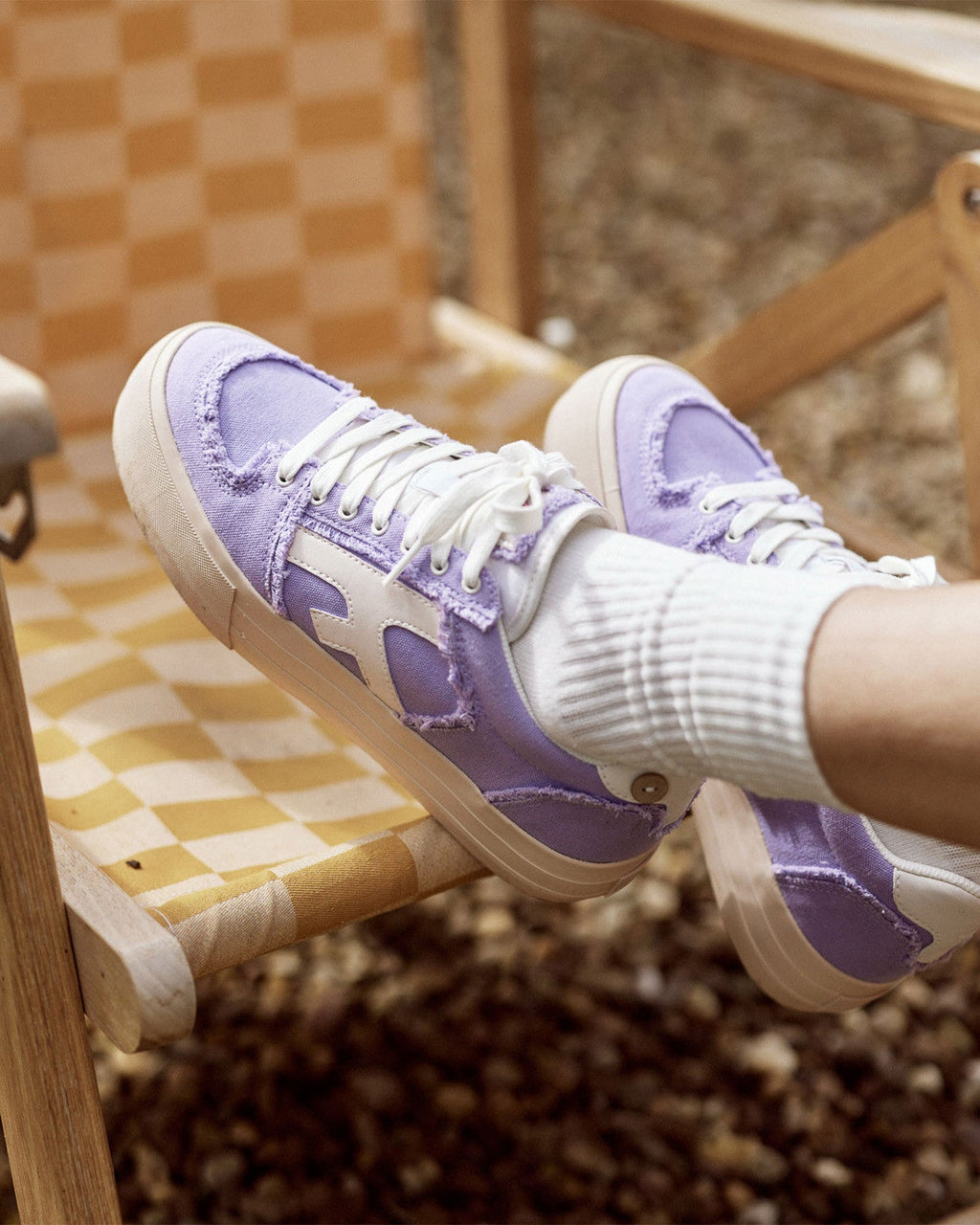 Light Purple Canvas Trainers