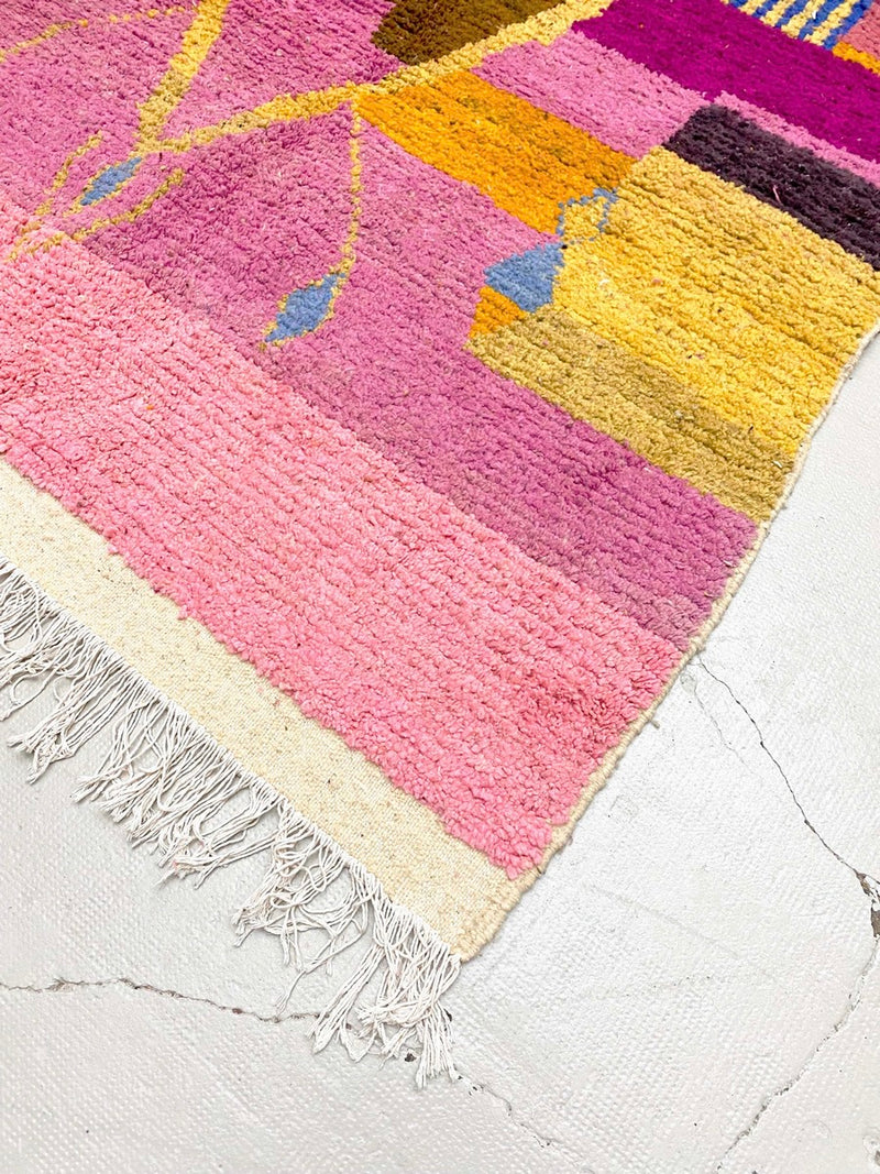 Tapis Berbère Marocain Boujaad - Multicolore