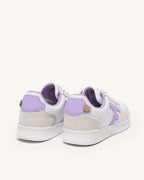 Sneaker Bianche & Viola Chiaro in Pelle
