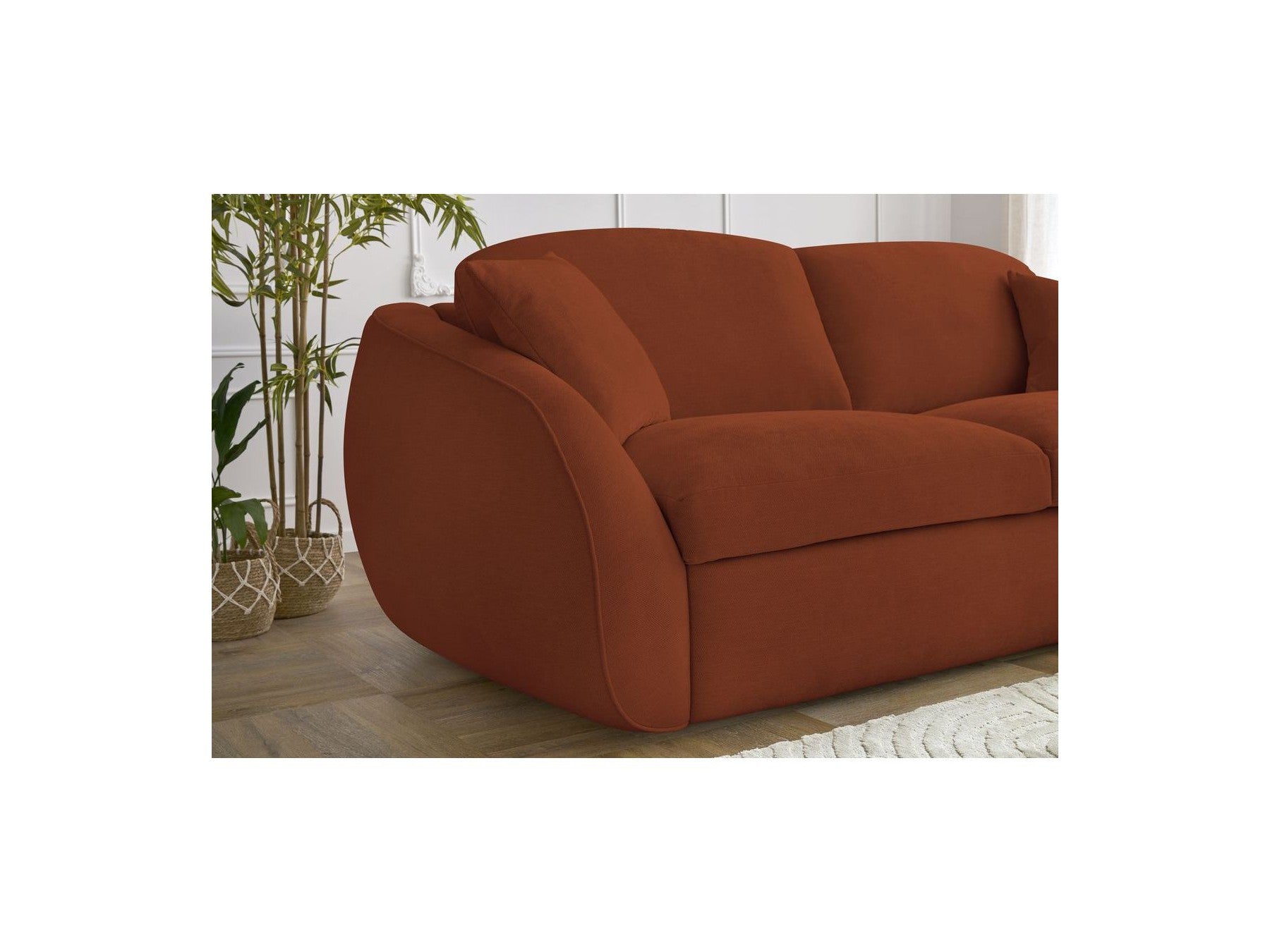 Cezanne Straight Sofa Bed with Express Opening and Smooth Fabric