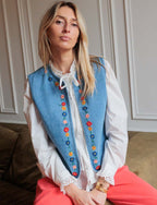 Gilet En Jean Brodé Haven