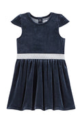 Velvet Dress - Navy Blue - Girl Child