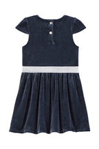 Velvet Dress - Navy Blue - Girl Child