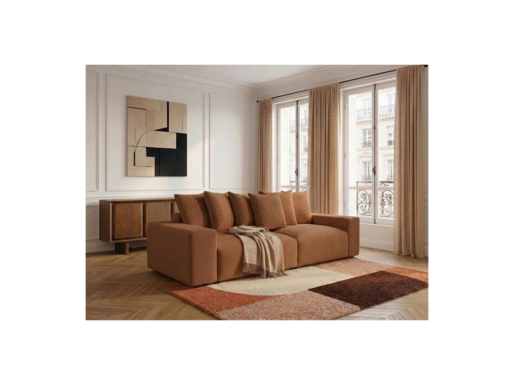 Voltaire - Fixed Straight 4-Seater Sofa - Mottled Fabric