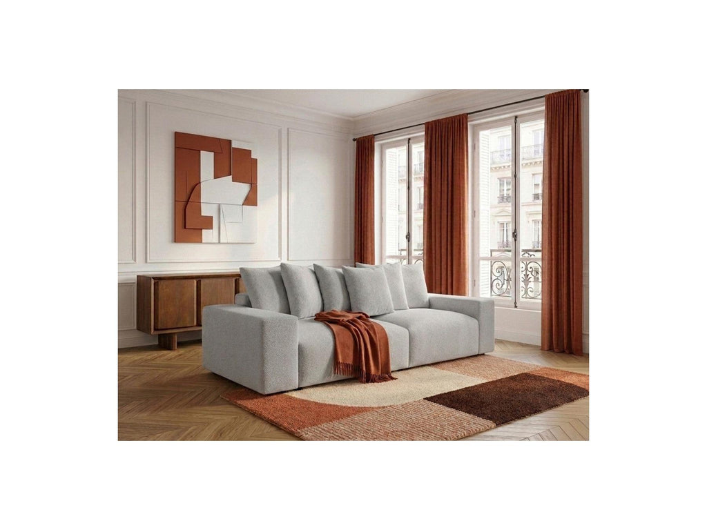 Voltaire - Fixed Straight 4-Seater Sofa - Mottled Fabric