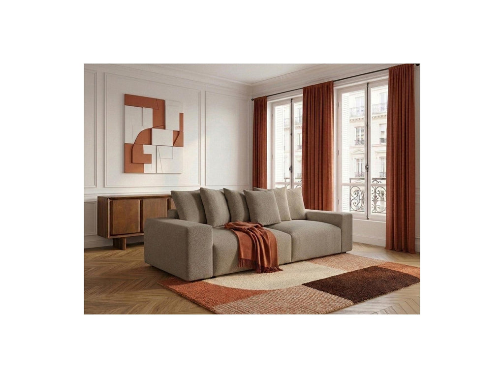 Voltaire - Fixed Straight 4-Seater Sofa - Mottled Fabric
