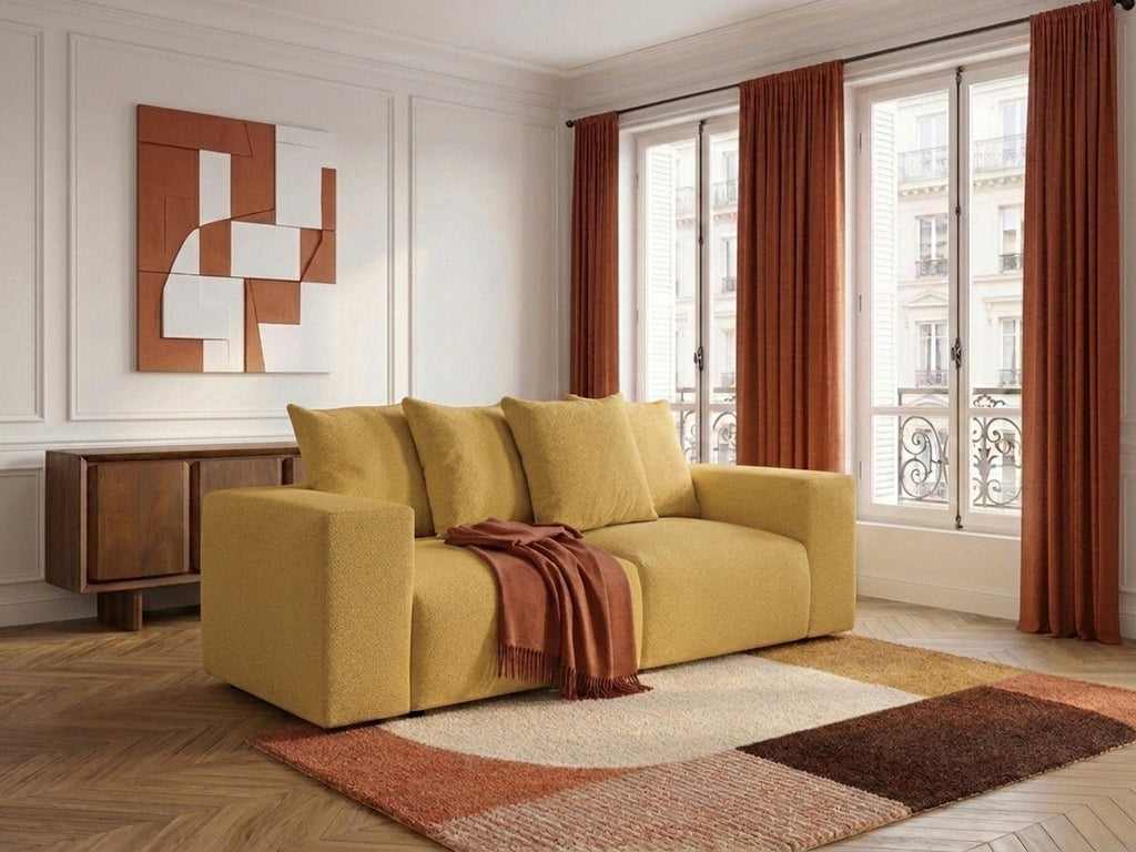 Voltaire - Canapé Droit Fixe Modulable - Tissu Chiné