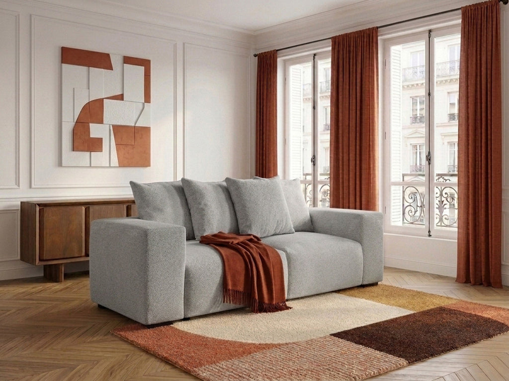 Voltaire - Canapé Droit Fixe Modulable - Tissu Chiné