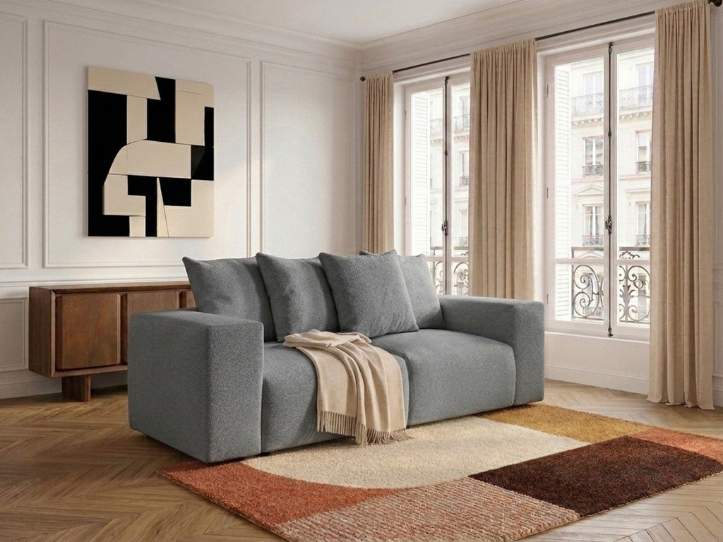 Voltaire - Canapé Droit Fixe Modulable - Tissu Chiné