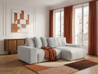 Voltaire - Canapé D'Angle Convertible Réversible Coffre - Tissu Chiné