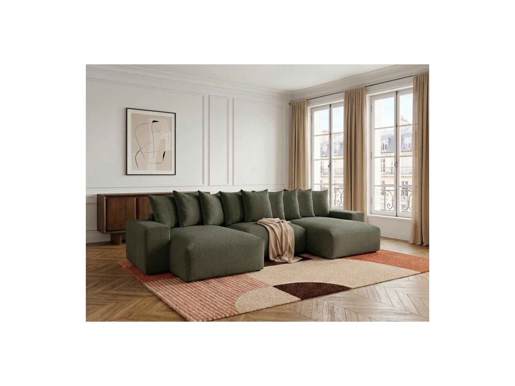 Voltaire - Canapé Panoramique Fixe - Tissu Chiné
