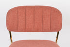 Jolien - Bar & Counter Stool - Fabric - Gold/Pink