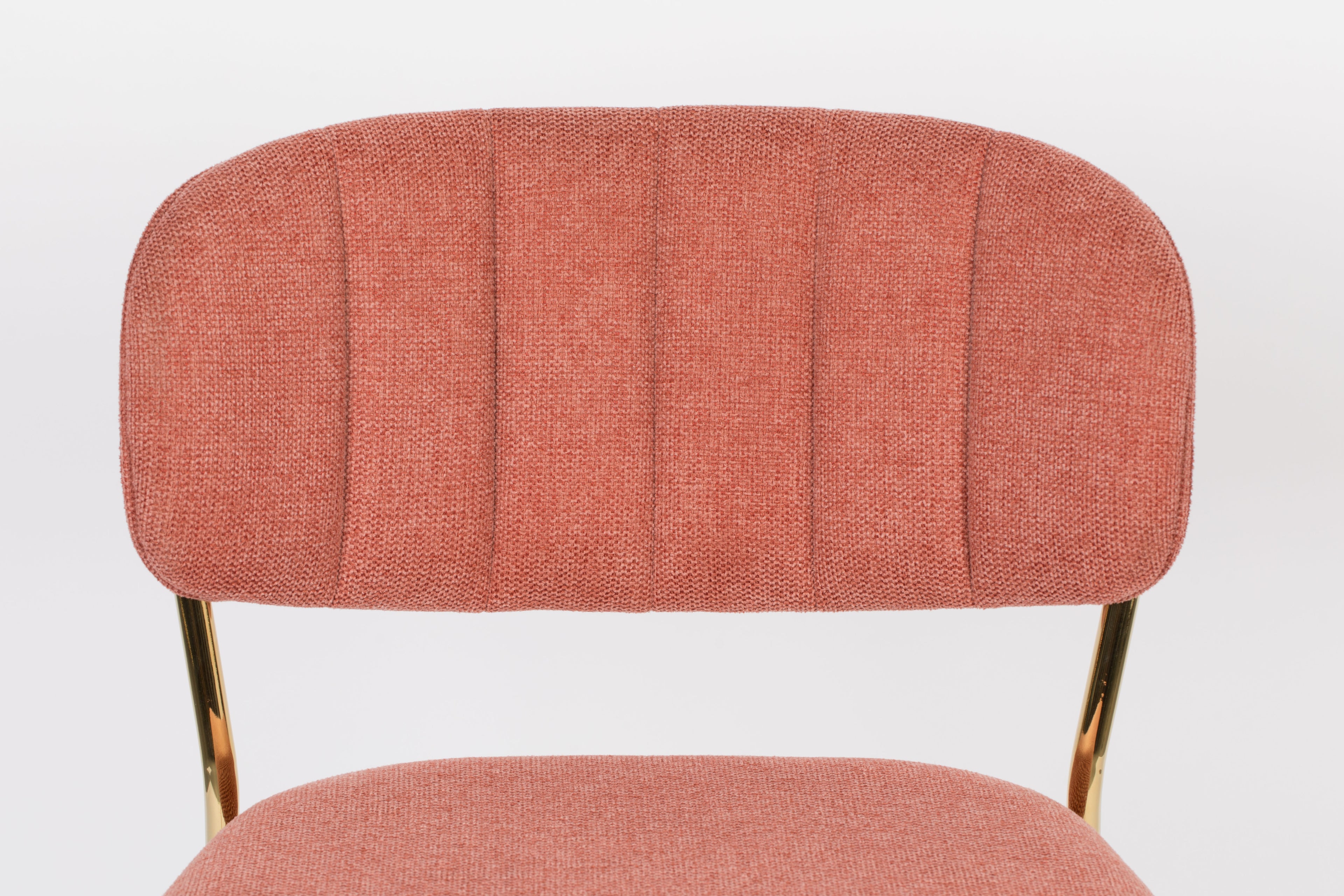 Jolien - Bar & Counter Stool - Fabric - Gold/Pink
