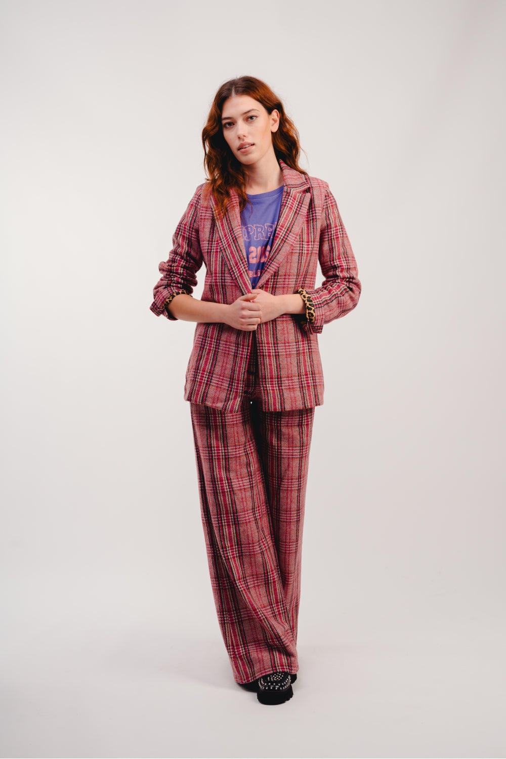 Pantalones a cuadros rosas The Neil