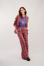 Pantalones a cuadros rosas The Neil