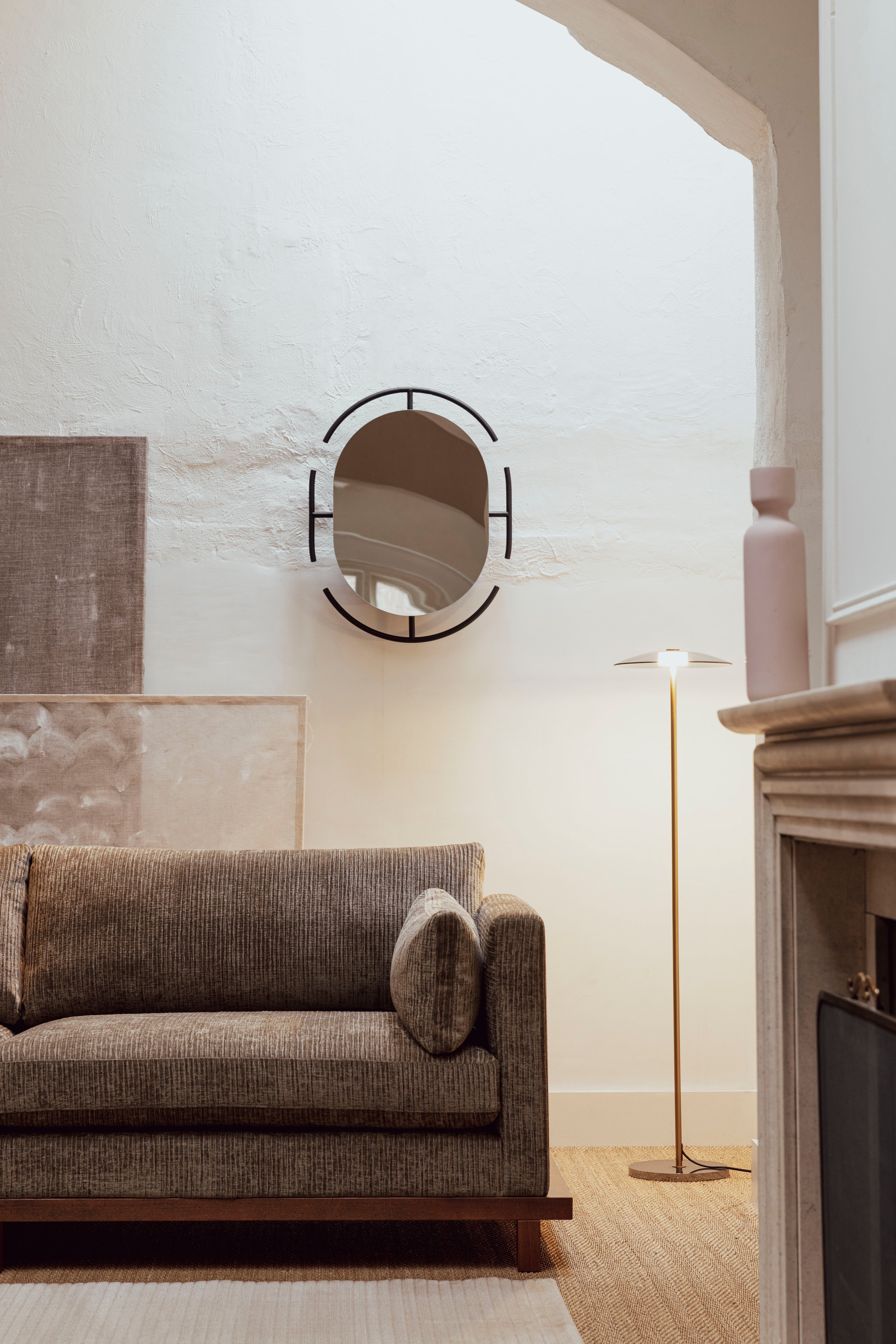 Float - Floor lamp - Tempered glass - Gold