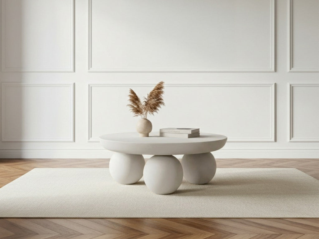 Aline - Table Basse D.90 Cm - Pieds Ronds