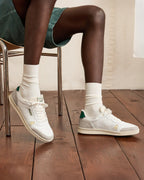 Baskets Blanc Et Vert Cuir