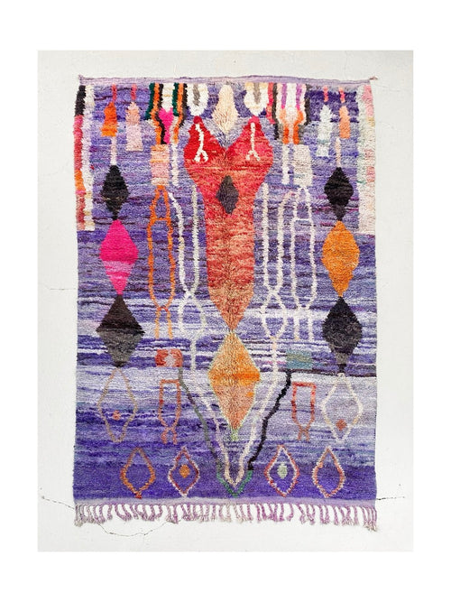 Tapis Berbère Marocain Boujaad - Multicolore