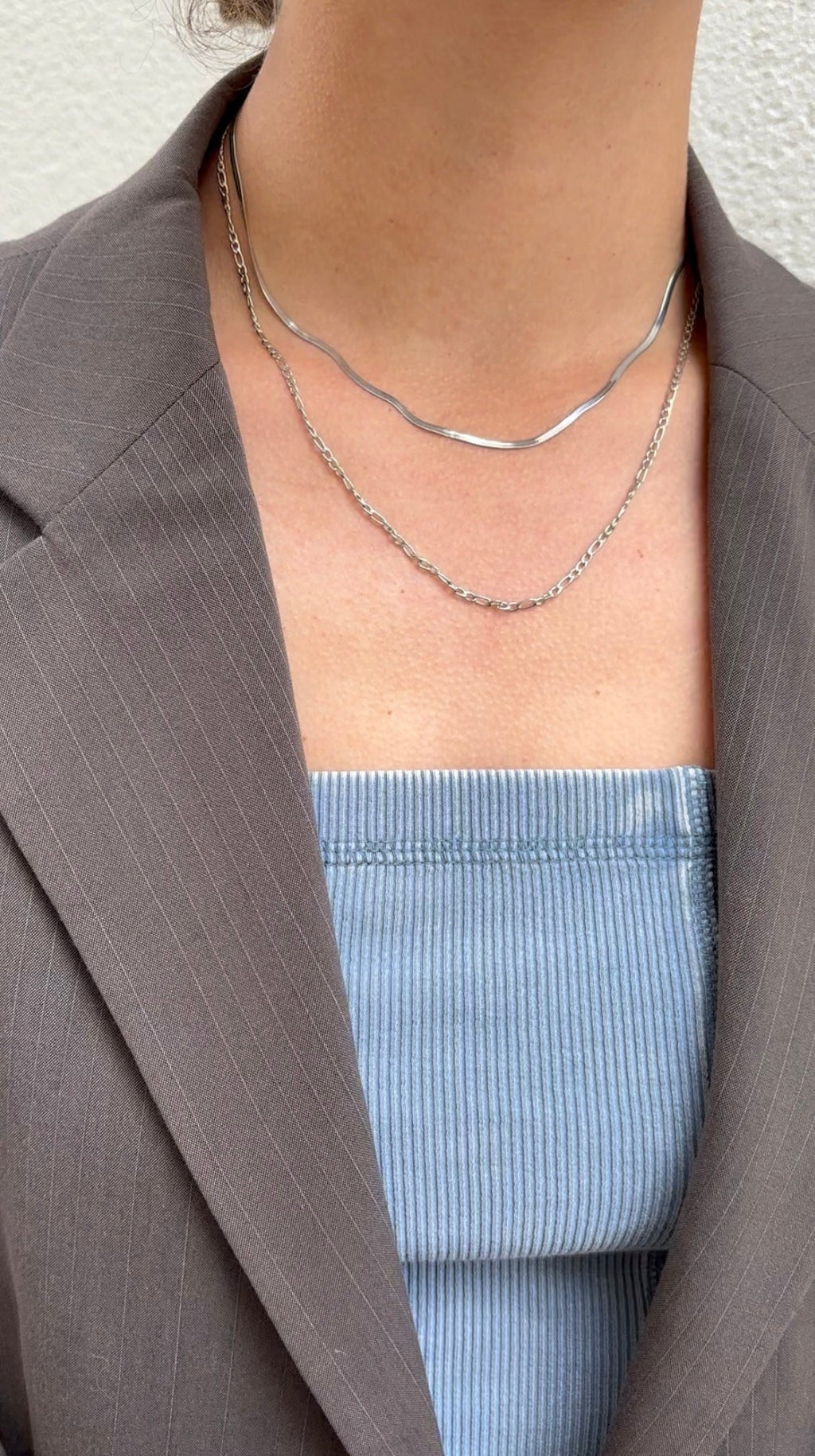Flat X Link Necklace