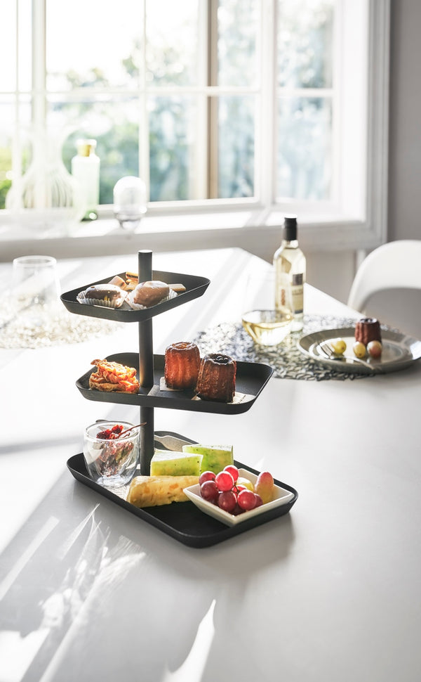 3-Tier Serving Stand - Tosca - Black