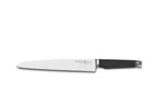 De Buyer – Fk2 - Coltello Da Taglio - Inox - Nero, coltello da cucina in acciaio inossidabile con manico nero, su sfondo bianco