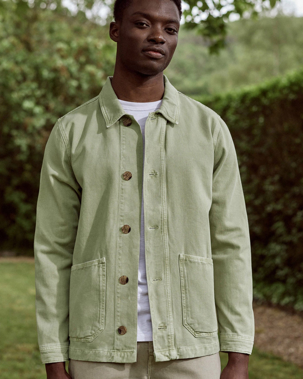 Veste En Coton Kaki Clair