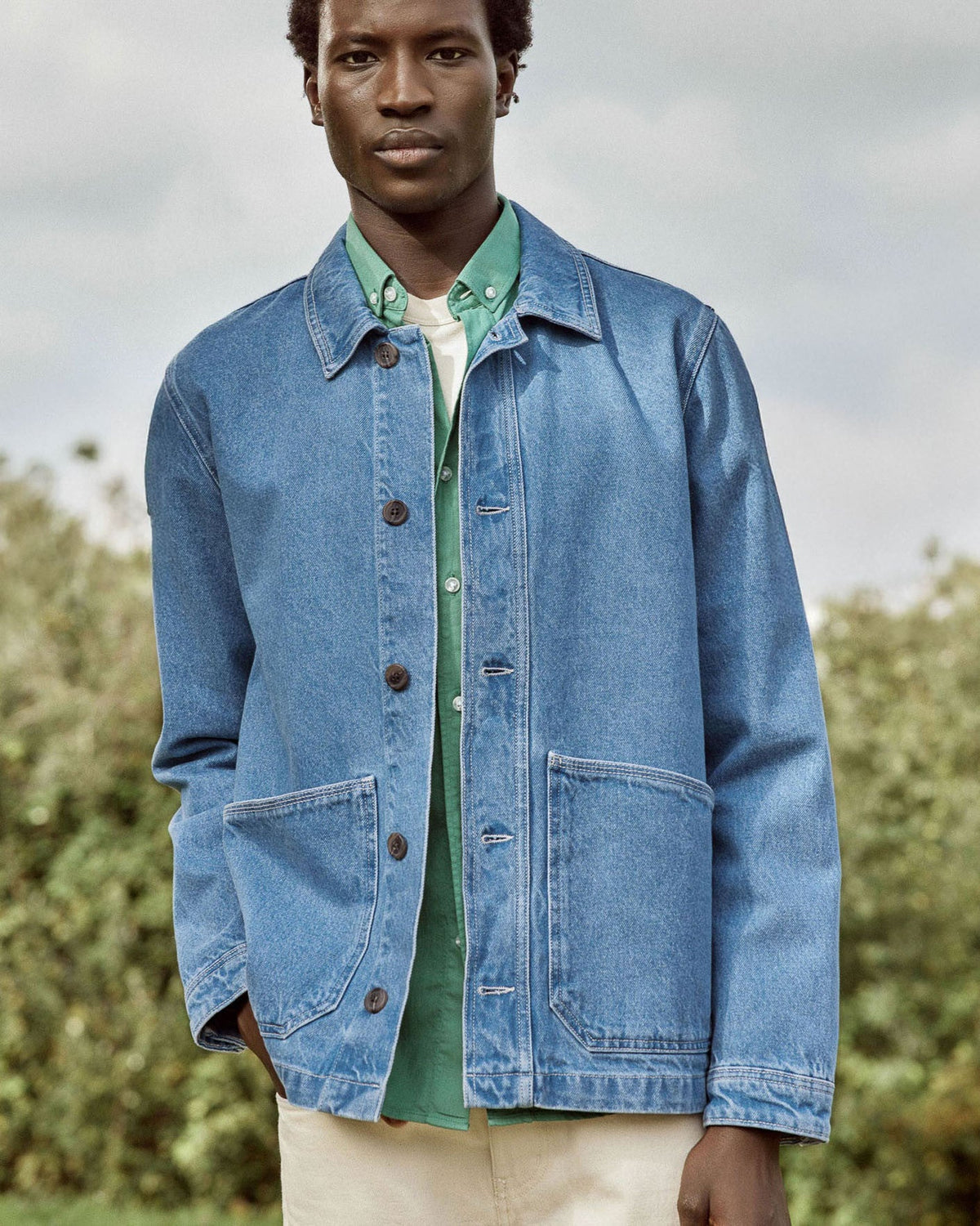 Veste En Coton Denim Clair