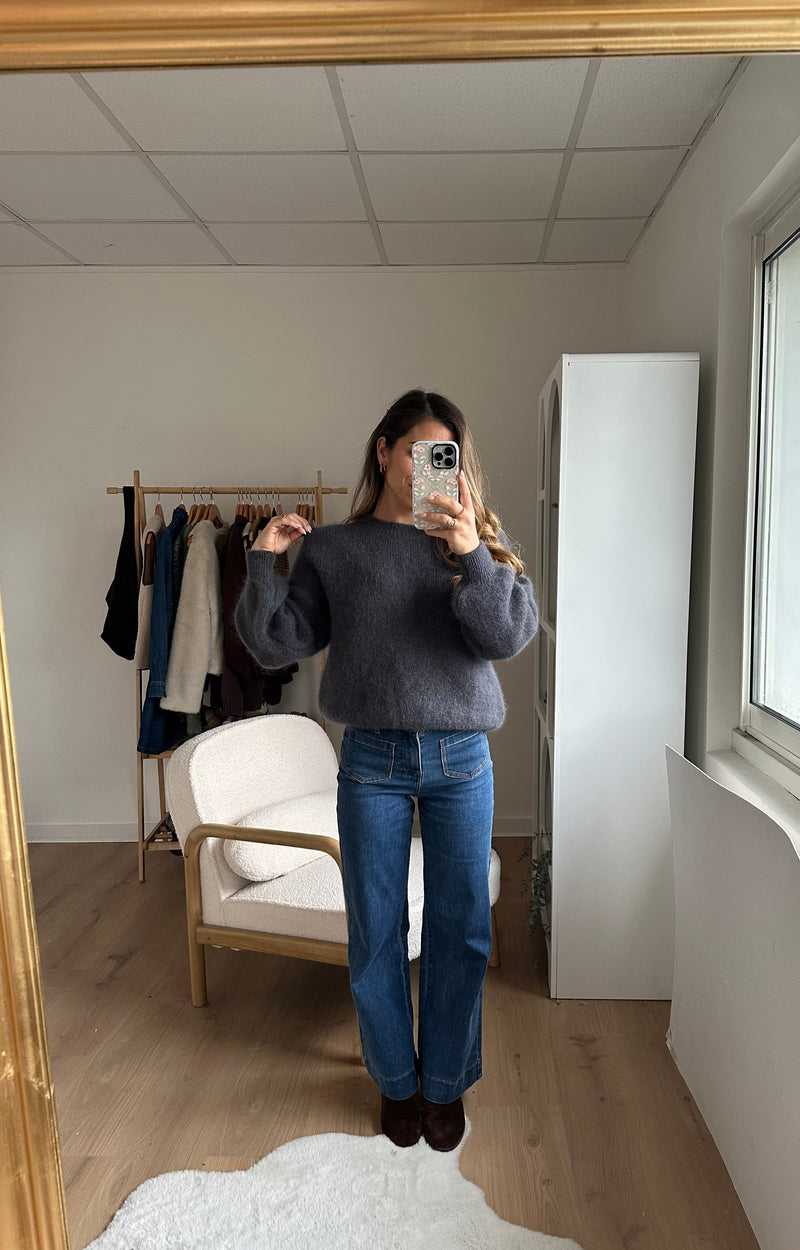 Dark Gray Gaia Mohair And Wool Knit