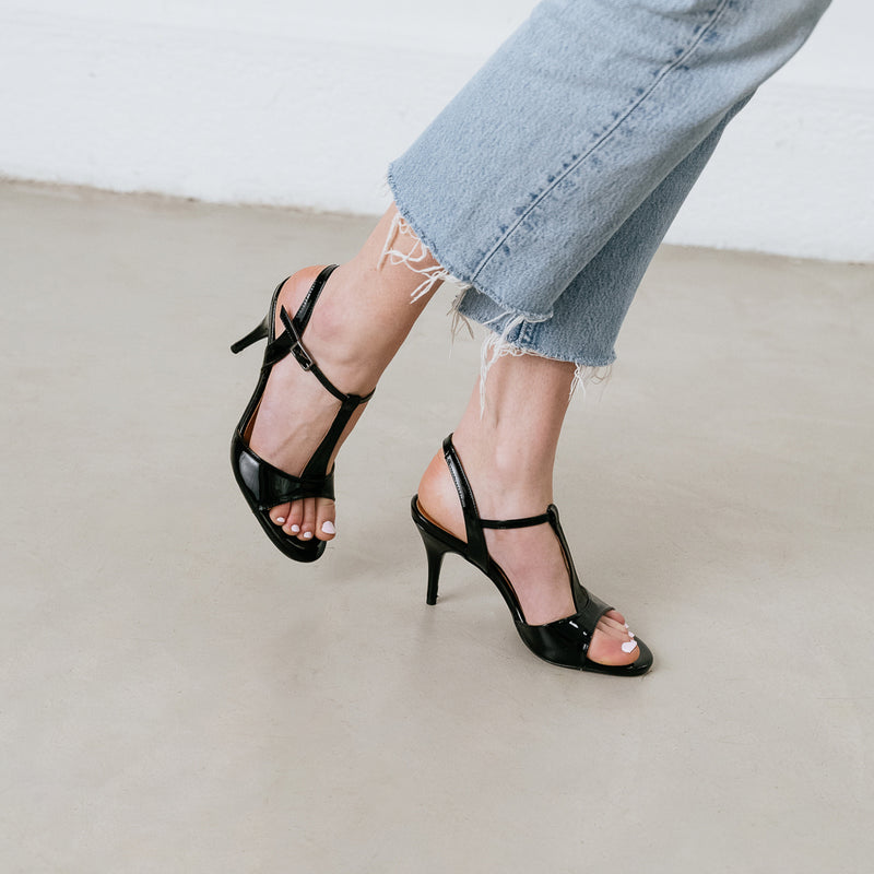 Jonak - Belier Patent Leather Sandals - Black