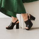 Jonak - Benedicte Sandals Aged Leather - Black