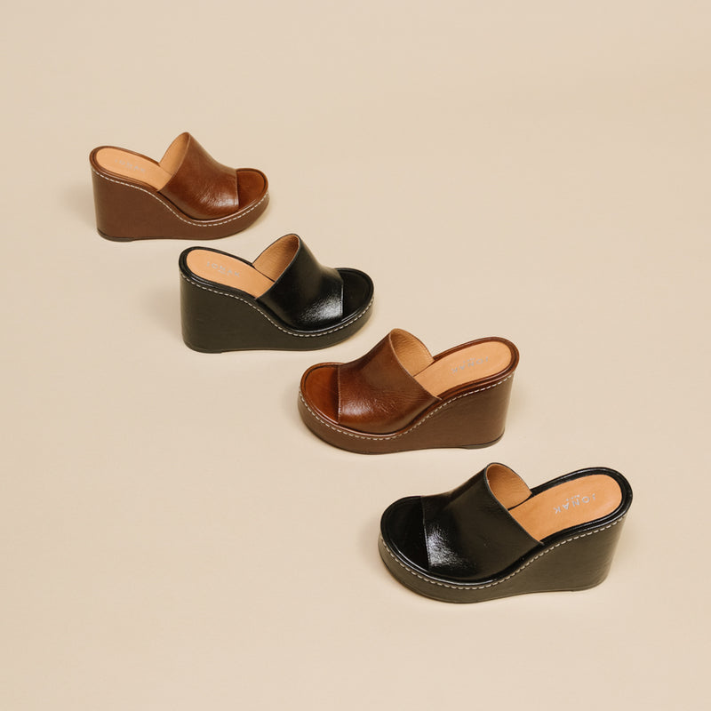 Jonak - Mules Beverly Cuir Vieilli - Noir