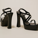 Jonak - Sandalias Boecia Patent Plisse - Negras