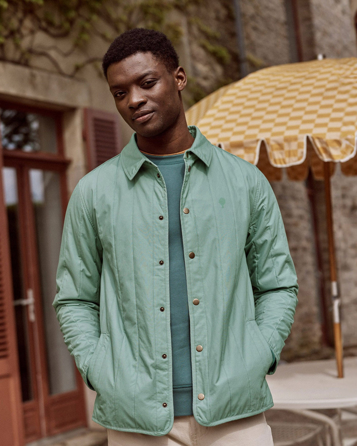 Water Green Cotton Jacket