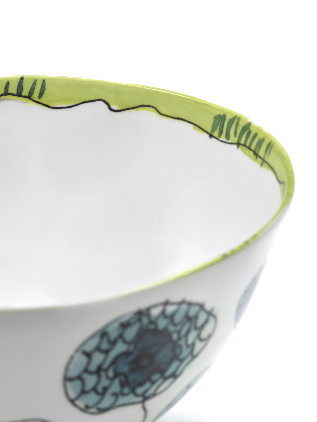 Midnight Flowers - Lot De 2 Bols - L - Porcelaine Bone China - Anemone Vaniglia