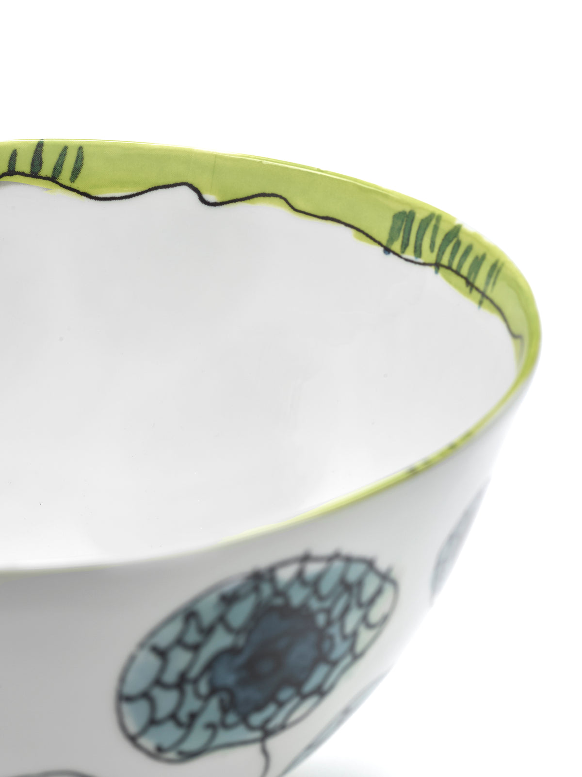 Midnight Flowers - Lot De 2 Bols - L - Porcelaine Bone China - Anemone Vaniglia