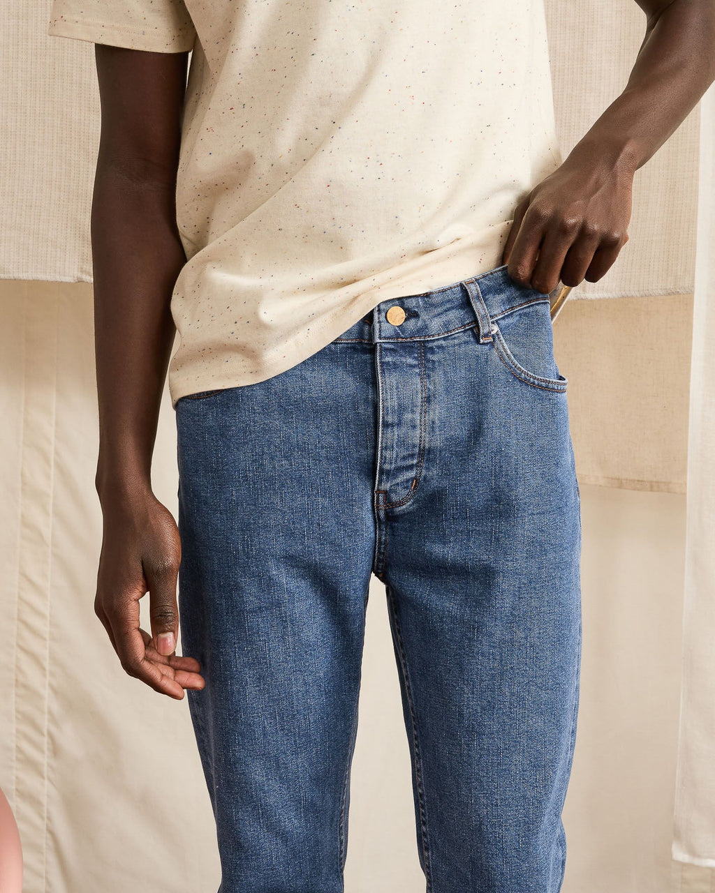 Jean Slim Denim Clair Coton Recyclé