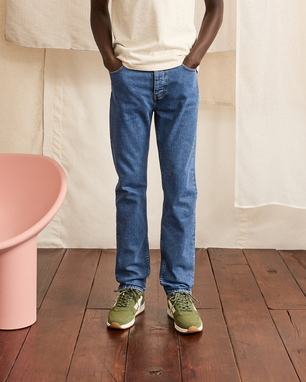 Jean Slim Denim Clair Coton Recyclé