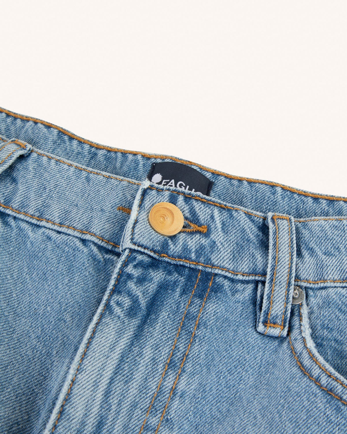 Jean Tapered Denim Clair Coton Recyclé