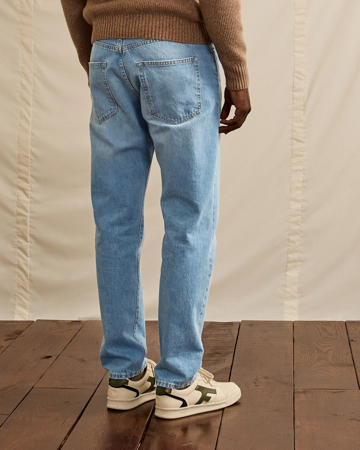 Jean Tapered Denim Clair Coton Recyclé