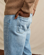 Jean Tapered Denim Clair Coton Recyclé