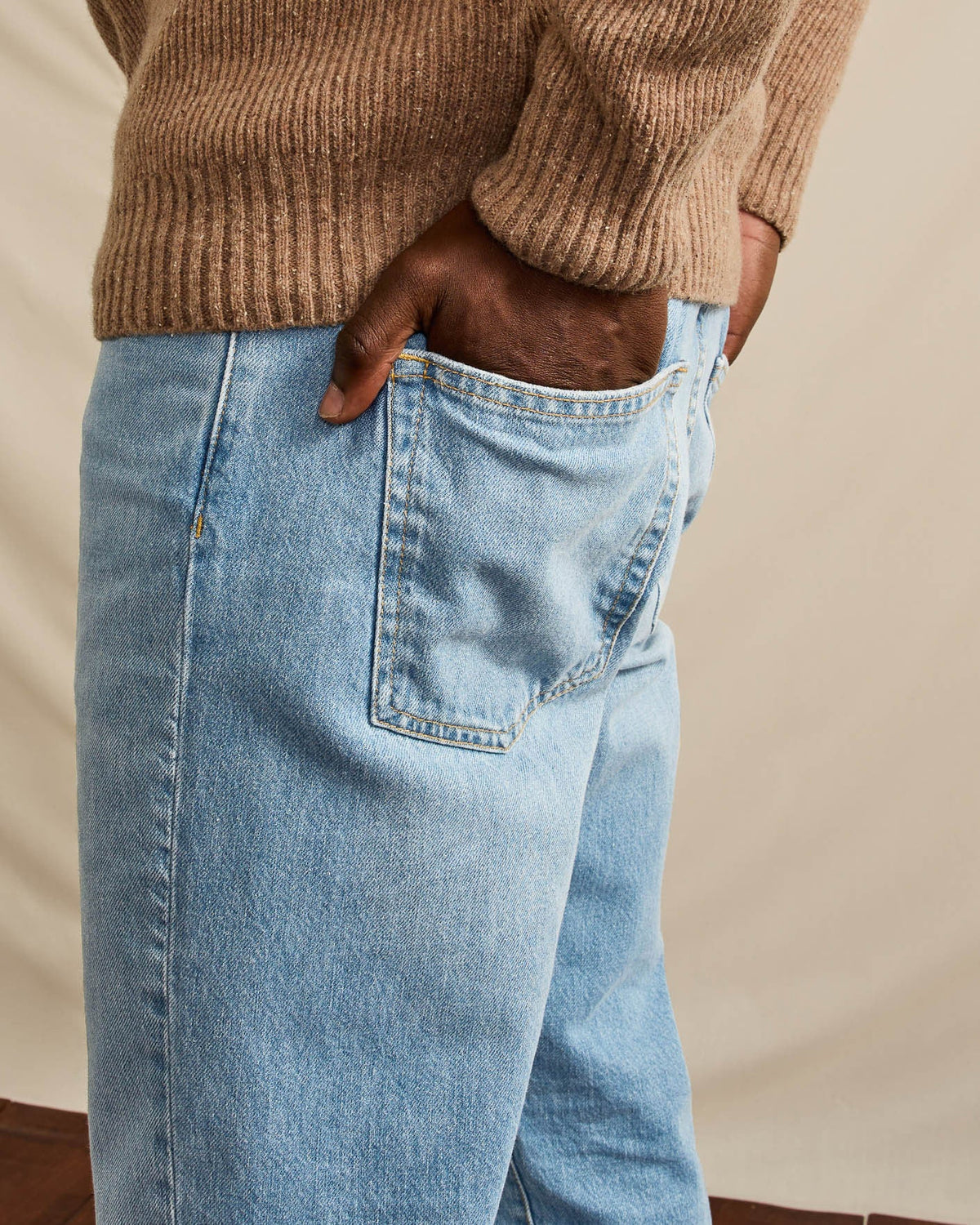 Jean Tapered Denim Clair Coton Recyclé