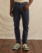 Jean Tapered Denim Brut Coton Recyclé