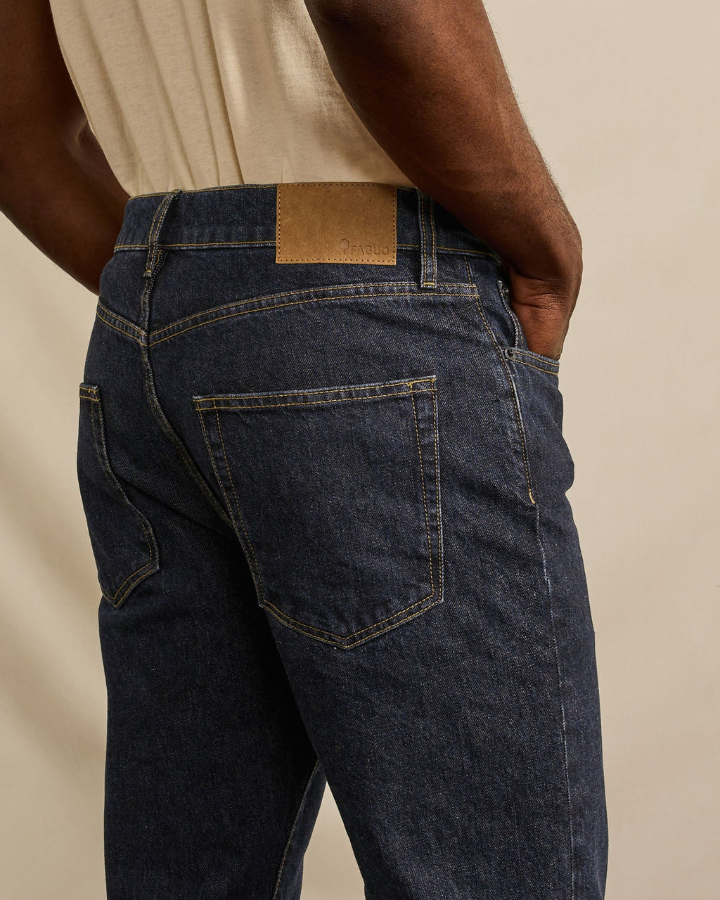 Jean Tapered Denim Brut Coton Recyclé